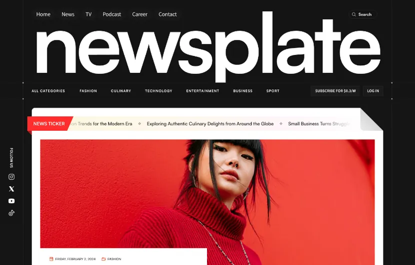 Newsplate template preview